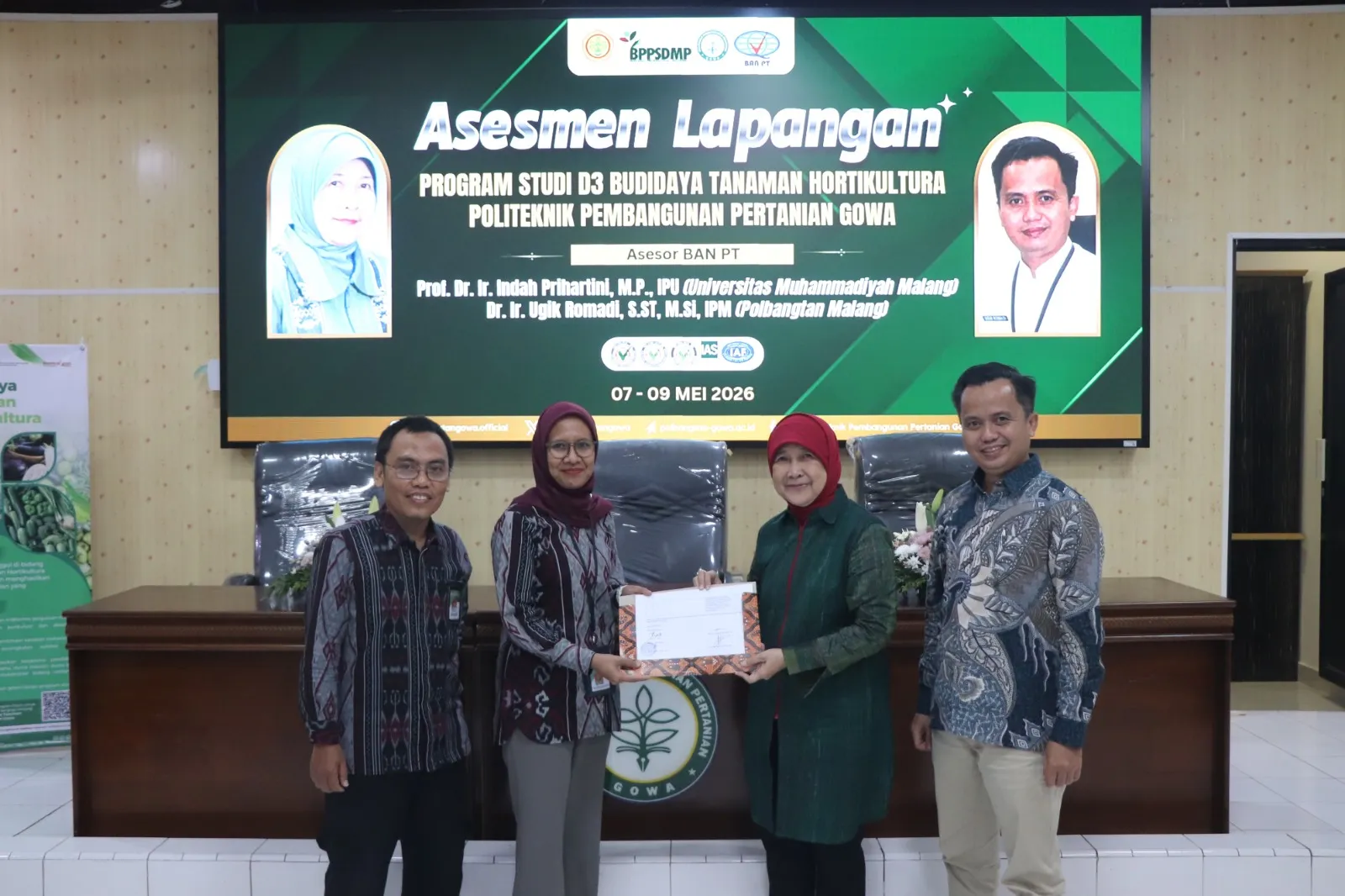 Kejar Akreditasi Unggul, Prodi D3 Hortikultura Polbangtan Kementan Jalani Asesmen Lapangan