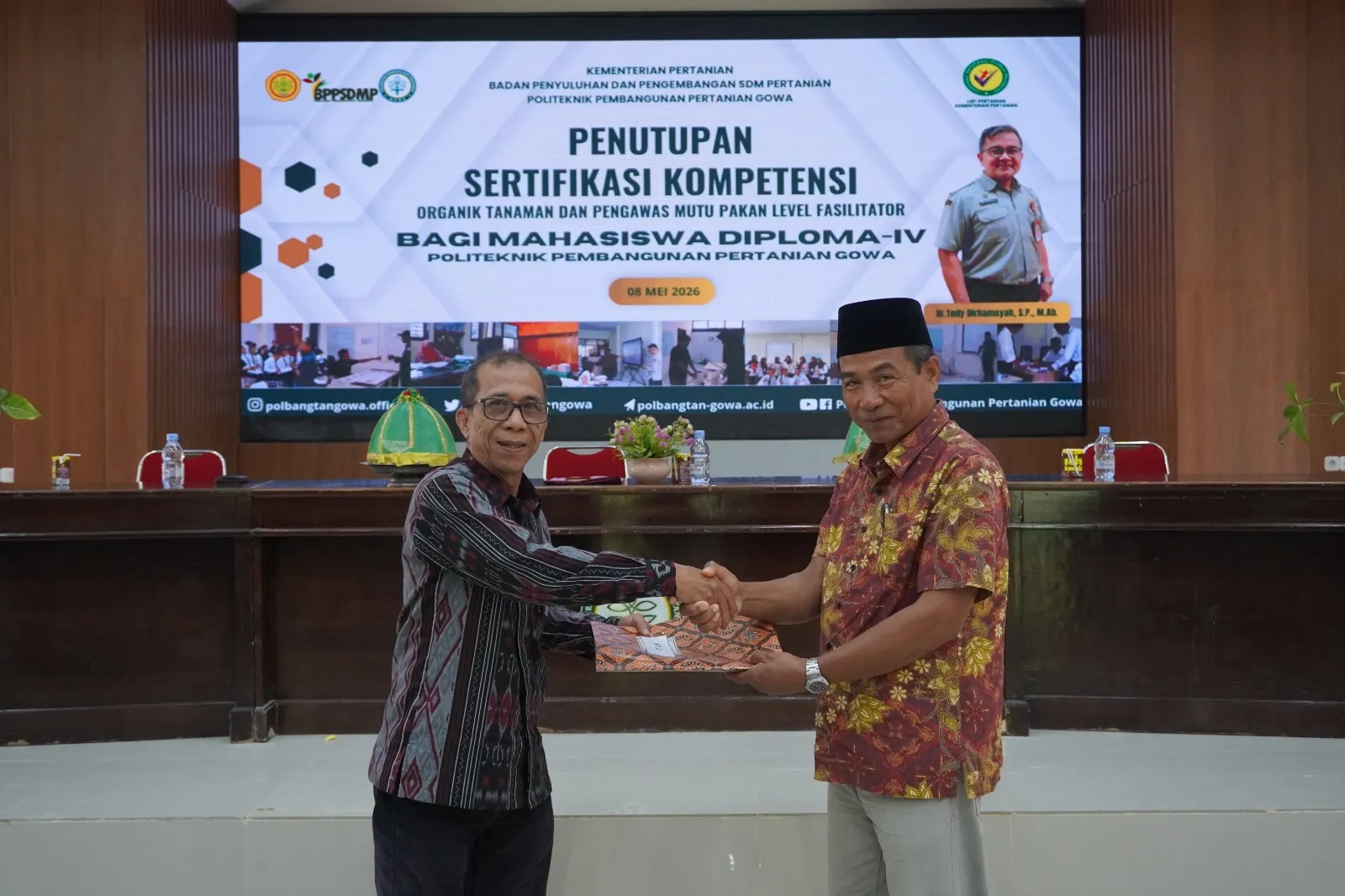 Cetak SDM Pertanian Siap Kerja, 180 Mahasiswa Polbangtan Kementan Kantongi Sertifikasi Kompetensi